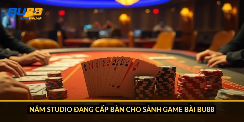 Năm studio đang cấp bàn cho sảnh game bài BU88