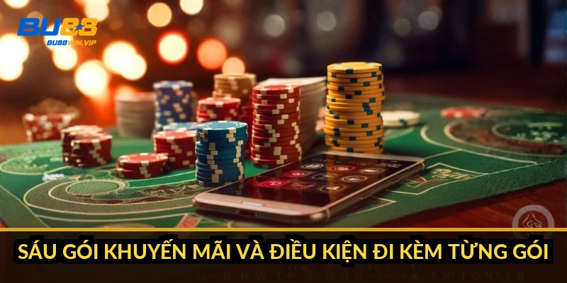 Sáu gói khuyến mãi và điều kiện đi kèm từng gói