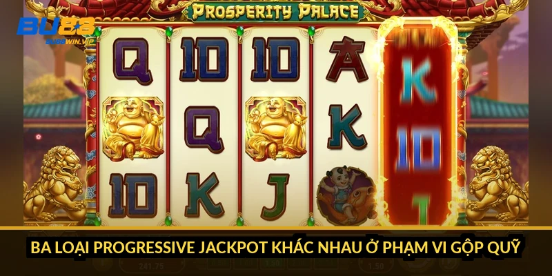 Ba loại progressive Jackpot khác nhau ở phạm vi gộp quỹ